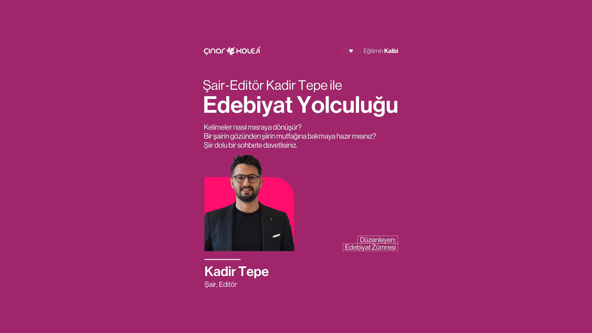 Çınar Koleji’nde “Edebiyat Yolculuğu” Söyleşisi ile İlham Veren Buluşma